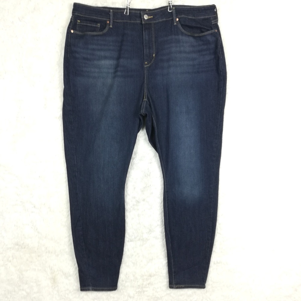 Signature Levi Strauss Womens Jeans High Rise Skinny Blue Denim Dark Plus 22